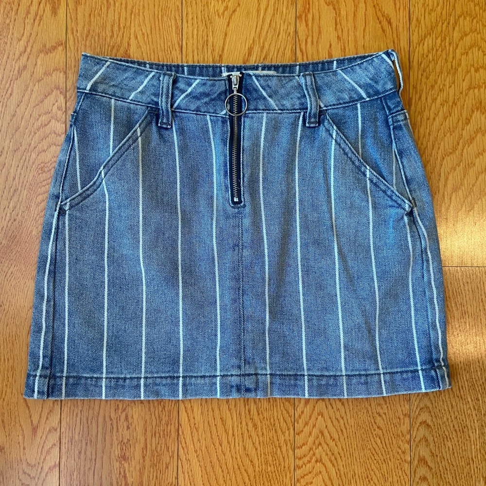 PacSun Denim Skirt with Zip Front
